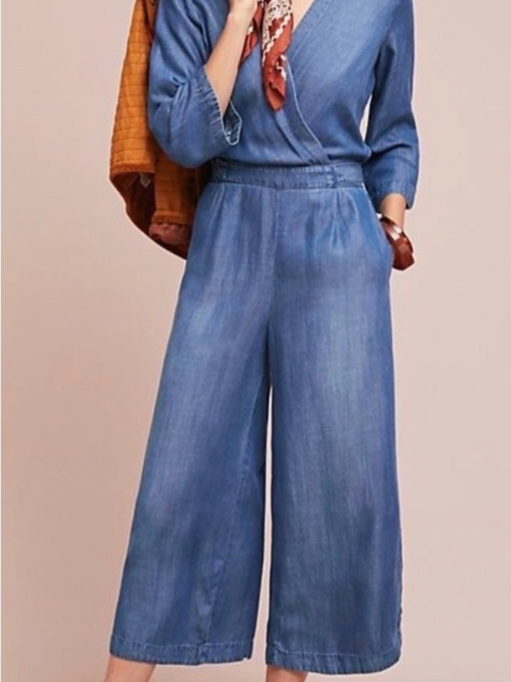 Anthro Cloth & Stone Sz XS Blue Chambray